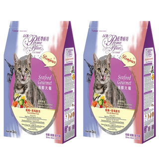 LCB 藍帶廚坊 海鮮大餐 貓糧 適用於幼貓/成貓/室內貓, 挑嘴 + 亮毛, 6.8kg, 2袋
