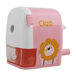 珠友文化 可調式大小通吃削筆機，適用於一般及學齡前手削鉛筆、色鉛筆使用, 粉紅色, 1個