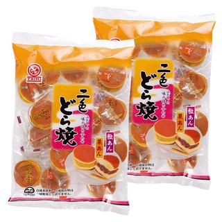 綜合二色銅鑼燒 栗子口味+紅豆口味, 220g, 2袋