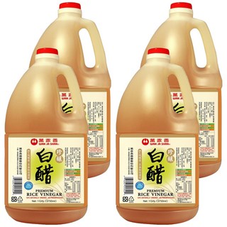 萬家香 珍釀白醋 100%純釀造, 絕不使用冰醋酸, 不添加人工調味料, 3.75L, 4瓶