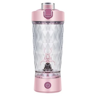 TAILI 太力 炫彩電動運動蛋白粉咖啡攪拌杯 附粉盒 650ml, 粉色, ZH90