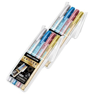 SIMBALION 雄獅 金屬色奇異筆4支入PP盒 / 組, 金屬色, 2入
