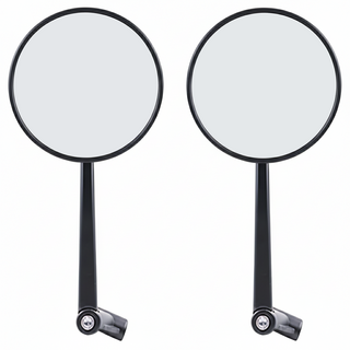 Wind Protective 風之守護 機車後照鏡 碳纖圓鏡, 白鏡, 2個