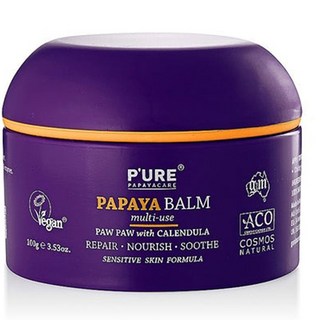 P'URE Papaya 多用途木瓜霜-澳洲木瓜萬用霜/身體乳液/保濕霜, 100g, 1罐