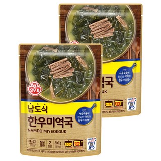 오뚜기 남도식 한우미역국, 500g, 2개