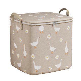 德利生活 鵝鵝鵝 大容量100L防塵防潮衣物整理袋 米黃色, 1個, 1入, 50 x 40 x 50cm