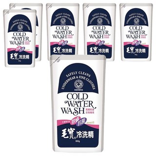 毛寶 除蟎抗菌冷洗精補充包 有效抑菌除臭 溫柔護理衣物 無添加螢光劑, 800g, 6包