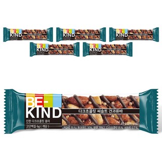 BE-KIND Be Kind黑巧克力海鹽堅果棒, 40g, 6條