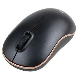infotec 英富達 2.4G無線靜音滑鼠 1000-1200-1600DPI 左右手通用, INF-MW-05, 黑金色