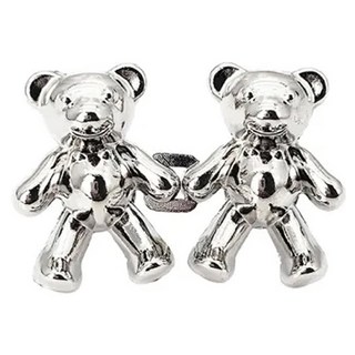 咪咪購物 收腰神器 對釦 熊 銀色 免縫收腰 縮腰 腰圍調整扣 褲頭褲子調節扣 縮腰扣, 7入