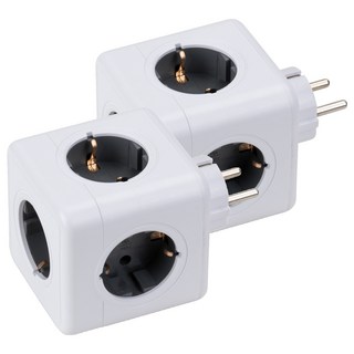 파워큐브 V2 멀티탭 5구, 77mm, 화이트, 2개