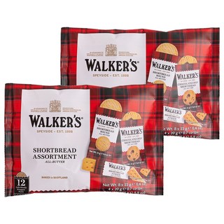 Walkers 蘇格蘭皇家 迷你奶油餅乾 綜合口味, 168g, 2袋