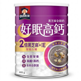 QUAKER 桂格 晚安好眠全穀奶 黑芝麻, 600g, 1罐