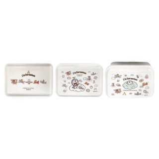 Skater 便當零食盒/保鮮餐盒 656200-SET 哆啦A夢 夢想起飛 3件組, 1組