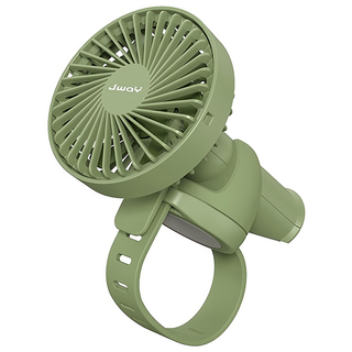 JwaY 怎麼吹都行 USB 萬用風扇, 可邊充邊用, 砂礫錶帶, JY-FN305, 綠色