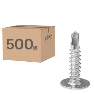 PANRICO 百利世 自鑽螺絲 托拉司頭粗牙 Set 500 適用於採光罩 1-2mm鐵板 台灣製造, #8 x 5/8", 1盒