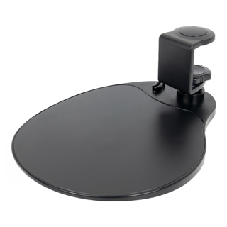 AIDATA 愛得他 人體工學 桌下滑鼠平台 360度自由旋轉, 黑色, 1個