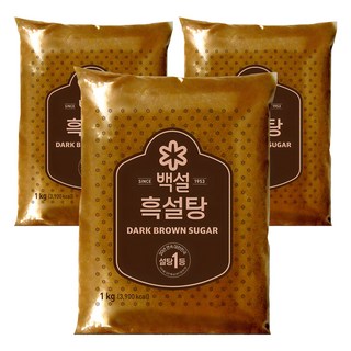 백설 흑설탕, 1kg, 3개