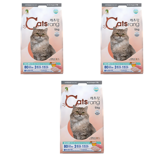 캐츠랑 NEW 전연령 올라이프 고양이 건식사료, 닭+참치, 5kg, 3개