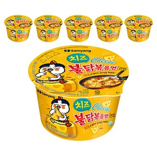 불닭볶음면 치즈 큰컵 105g, 6개