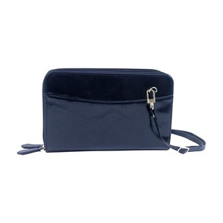 真皮頭層油蠟牛皮2WAY雙拉鍊4卡位肩背皮夾錢包長夾女夾 LH928