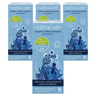 나트라케어 탐폰 어플리케이터, 16개입, 4개, 레귤러