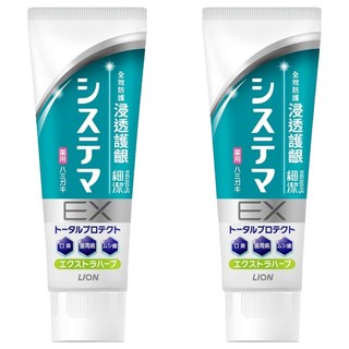 LION 獅王 Systema 細潔 浸透護齦EX牙膏，全效防護 口臭 牙周病 蛀牙護理, 130g, 2條