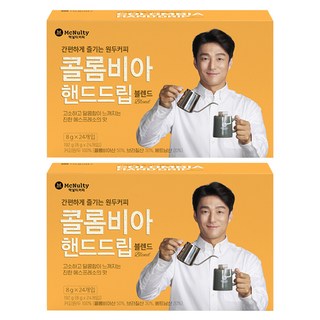 맥널티커피 콜롬비아 핸드드립 블렌드 드립백커피, 8g, 24개입, 2개