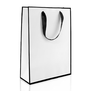 MAME 直式購物袋, 10個, C 白色線條