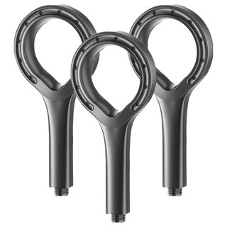 環形增壓蓮蓬頭 ABS材質, 黑色, 3個