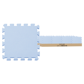 新生活家 防護巧拼地墊 超厚 台灣製造 Set 16片, 莫蘭迪粉藍