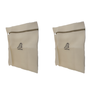 KOUJI 叩吉好物 刺繡洗衣網 大號40*50cm 2入組, S05米色, 1組