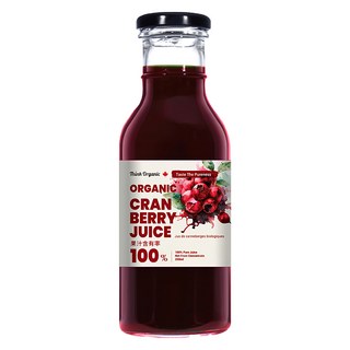 有機思維 有機蔓越莓原汁, 100% 果汁含有率, 350ml, 加拿大原裝進口, 1瓶