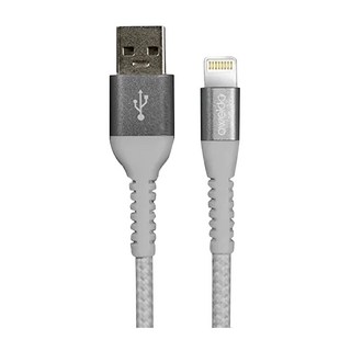 OWEIDA 歐威達 USB-Lightning 快充編織漁網線, 銀白色, 1條, 150cm