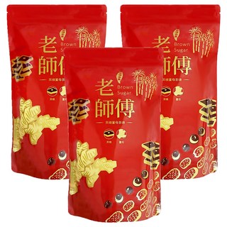 老師傅 黑糖玫瑰四物茶磚, 45g, 11包, 3袋