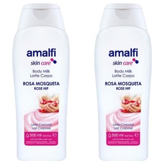 Amalfi 麝香玫瑰果油嫩白淨膚乳 身體乳液 冷壓榨萃取 淨白肌膚 100%歐洲製造, 500ml, 2瓶