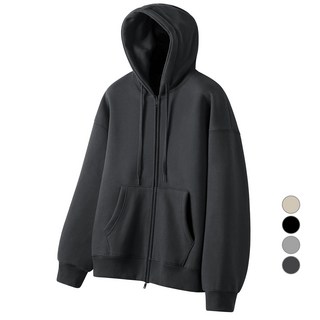 Naven 寬鬆版型刷毛連帽拉鍊外套 N19HZ