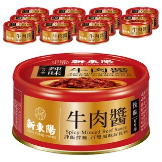 新東陽辣味牛肉醬110g*12罐，香辣夠味，拌飯拌麵佐餐良伴, 110g