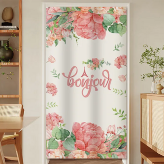 日式長門簾(中間可開), 巴黎玫瑰