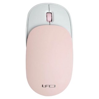 INTOPIC 廣鼎 滑蓋充電式無線滑鼠 簡約主義美學設計 弧形鼠背設計 貼合手部曲線 即插即用 Nano接收器, UFO-MSW-C100, 粉色