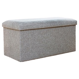 長方形可折疊收納椅凳 40 x 25 x 25cm 灰色, 1個