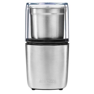 【PRINCESS 荷蘭公主】不鏽鋼咖啡磨豆機 一鍵啟動 易清洗 圓弧三角形設計, 221041