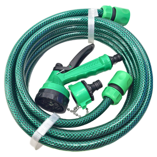 清島牌 加紗膠管水槍組 七段可變化出水模式 5米包紗水管, 1組