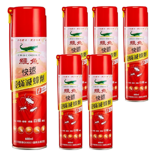 鱷魚 快速殺螨滅蟑劑, 600ml, 6瓶