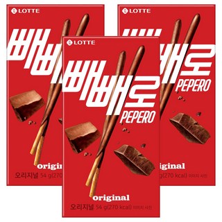 롯데웰푸드 빼빼로 초코, 54g, 3개