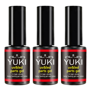 YUKI 頂級R系列UV LED飾品凝膠, 3個, 單一顏色