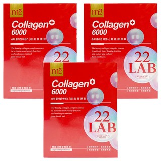 m2 美度 22 LAB超能膠原飲 8包 Set, 韓國TOP雙胜肽原 1000Da小分子 6000mg, 50ml, 3盒