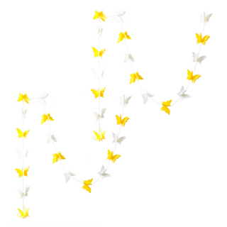 PARTYSHOW 大型蝴蝶拉旗, 黃色, 2個