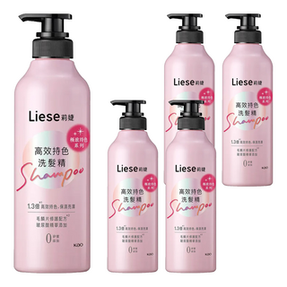 Liese 莉婕 高效持色洗髮精, 500ml, 5瓶