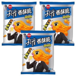 孔雀 香酥脆狠大包 香魚, 非油炸, 104g, 3包
